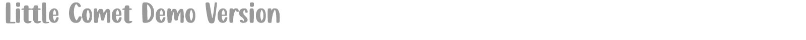Little Comet Bubling font preview